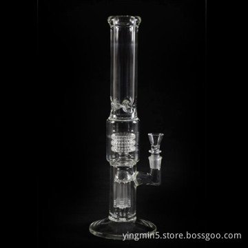 Glass Pipe, Oil Rig Glass Pipe, Glass Smoking Pipe with 2 Percs 18 Inches High (GB-025)